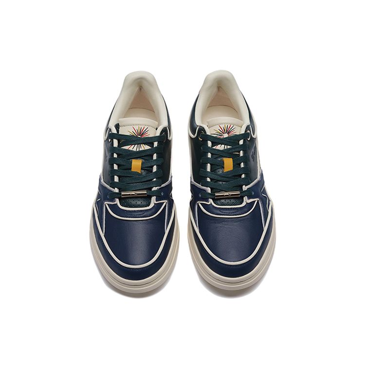 Li-Ning 1990 Non-Slip Wear-Resistant Low-Top Skate Shoes Men sneaker Blue Red ALFR187-1