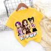 2026 Girls KPOP Idol Group Print Short Sleeve Boys and Girls TShirt Cute Cartoon Graphic Tee Kids Summer Casual Top