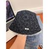 New lace print denim fisherman hat children's sunshade sunscreen basin hat sweet and cute bucket hat