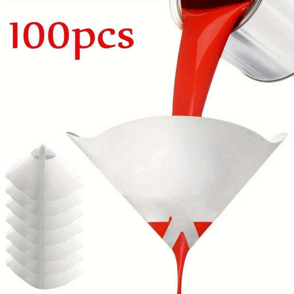 Car Paint Spray Mesh Paper Filter Purifying Straining Funnel Disposable Paint Filter Conical Micron Paper Funnels Tools