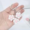 Resin Cherry Blossom Keychain Flower Pendant Backpack Decoration Accessories Couple Family Keychain Pendant