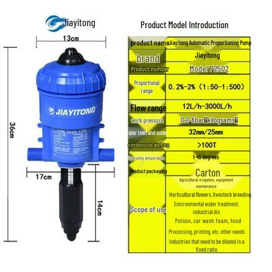 Dosatron Water-Powered Fertilizer Injector Pump for Gardens and Livestock