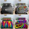 3D Print Colorful Pattern Comfortable Duvet Quilt Cover Pillowcase Bedding Set Children Bedroom Decoration Home Textile