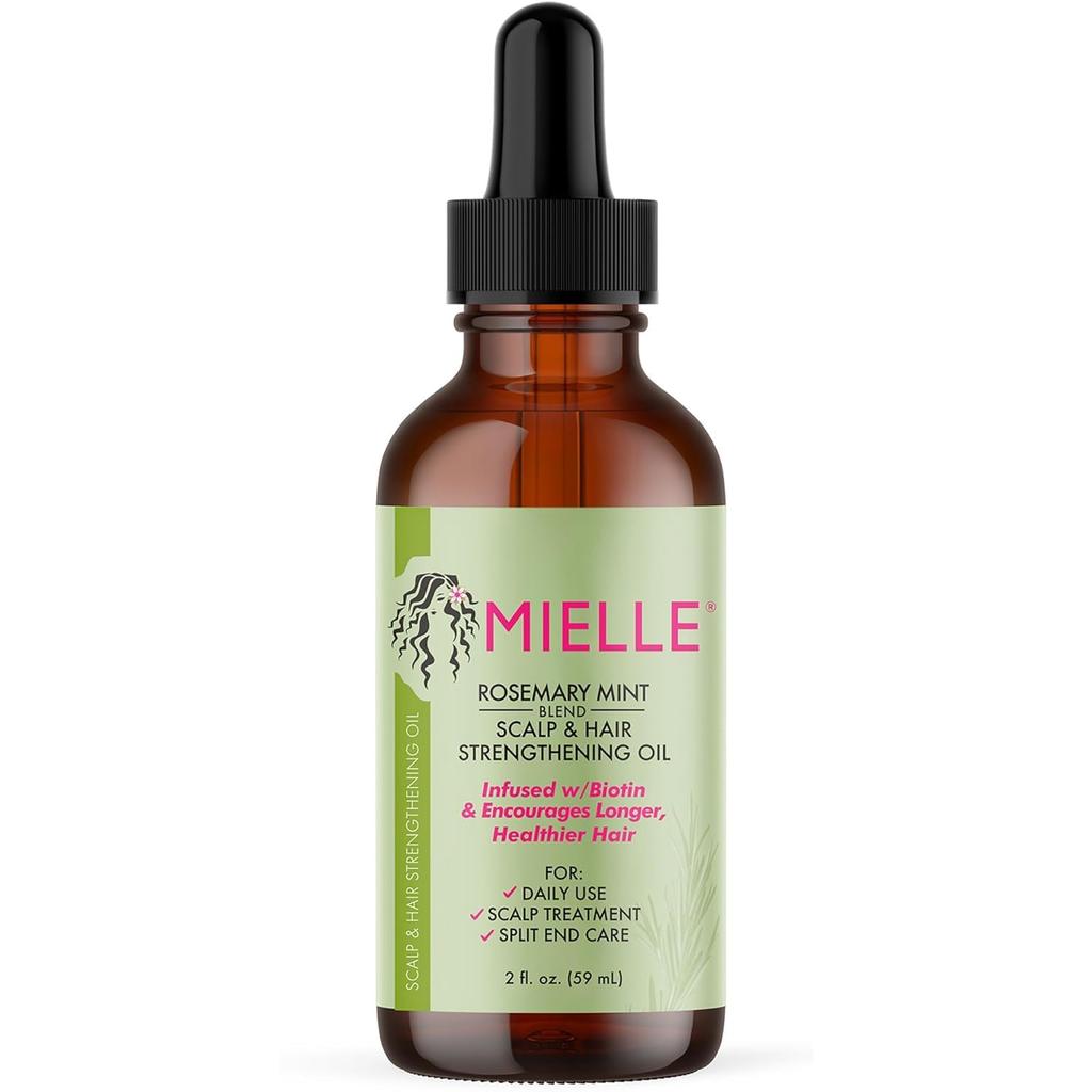 Mielle Organics Rosemary Oil for Hair Growth - Scalp Nourishing Hair Oil for Hair Fall Control & Stronger Roots - Lightweight, Non-Greasy Formula