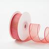 10 yards Rotolo di nastro di organza di colore pieno con bordo ondulato a coda di pesce per bouquet di fiori, regali, confezioni, decorazioni per feste di nozze