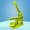 Green 58mm Badge Maker Machine for DIY Making Round Badge Pins Fridge Magnets Professional Rotating Type Manual Press Machine