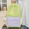 Children's school bag Elementary school girl Junior high school student plaid backpack Fashion backpack
