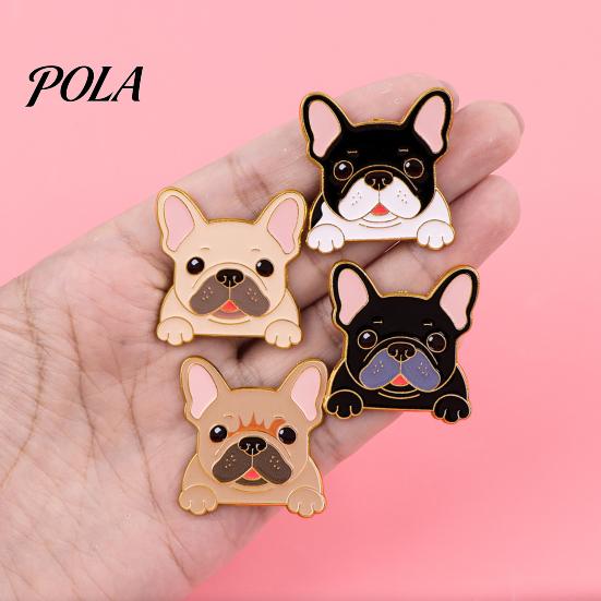 Brooch Pin, Dog Head Design Enamel Lapel Pin, Easy To Fix Outfit Badge with Strong Safety Pin Bottom, Scratch-resistant Brooch for Clothes And