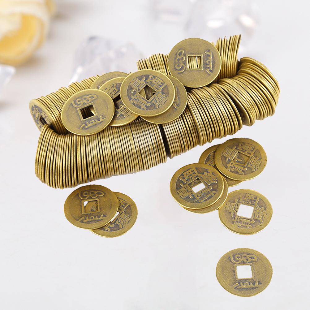 100 Pcs Ancient Chinese Wealth Amulet Spiritual Feng Shui Divination Non Currency Home Decor Traditional