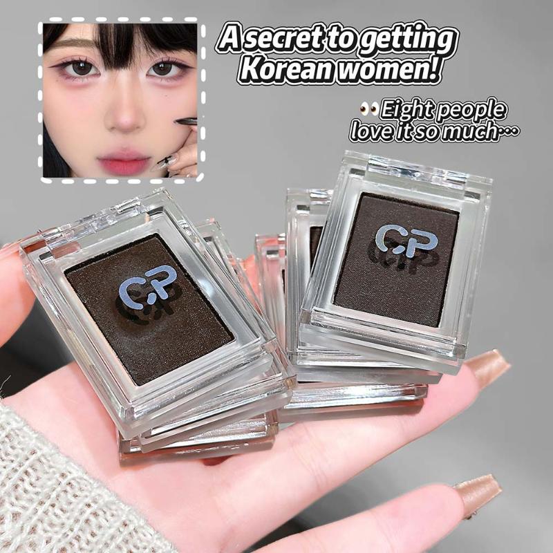 Cappuvini Dark Brown Monochrome Eyeshadow Cream Mashed Natural Smudge-Resistant Non-Drying Matte Eye Shadow Waterproof Eyeliner