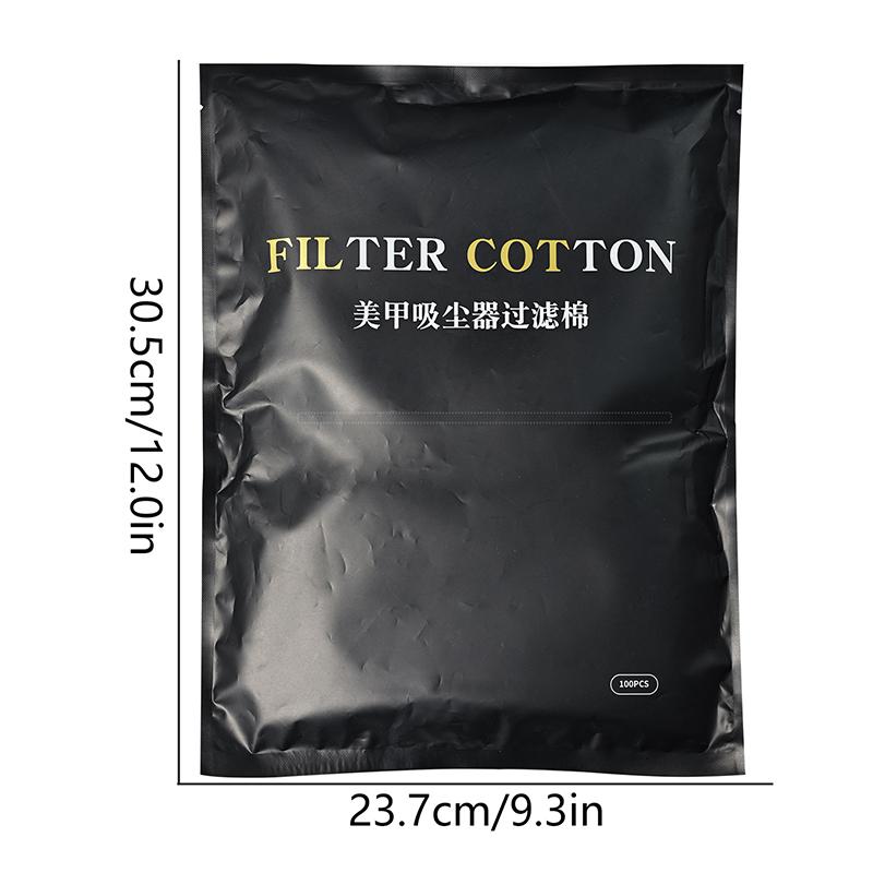 100Pcs Nail Vacuum Clean Collector Filter Paper Dustproof Replace Nail Vacuum Clean Filter Paper Manicure Machine Dust Accessory