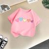 2026 Summer New Children's T-shirt Color Love Print Breathable Parent Child Short Sleeve for Boys and Girls Aesthetics Clothes