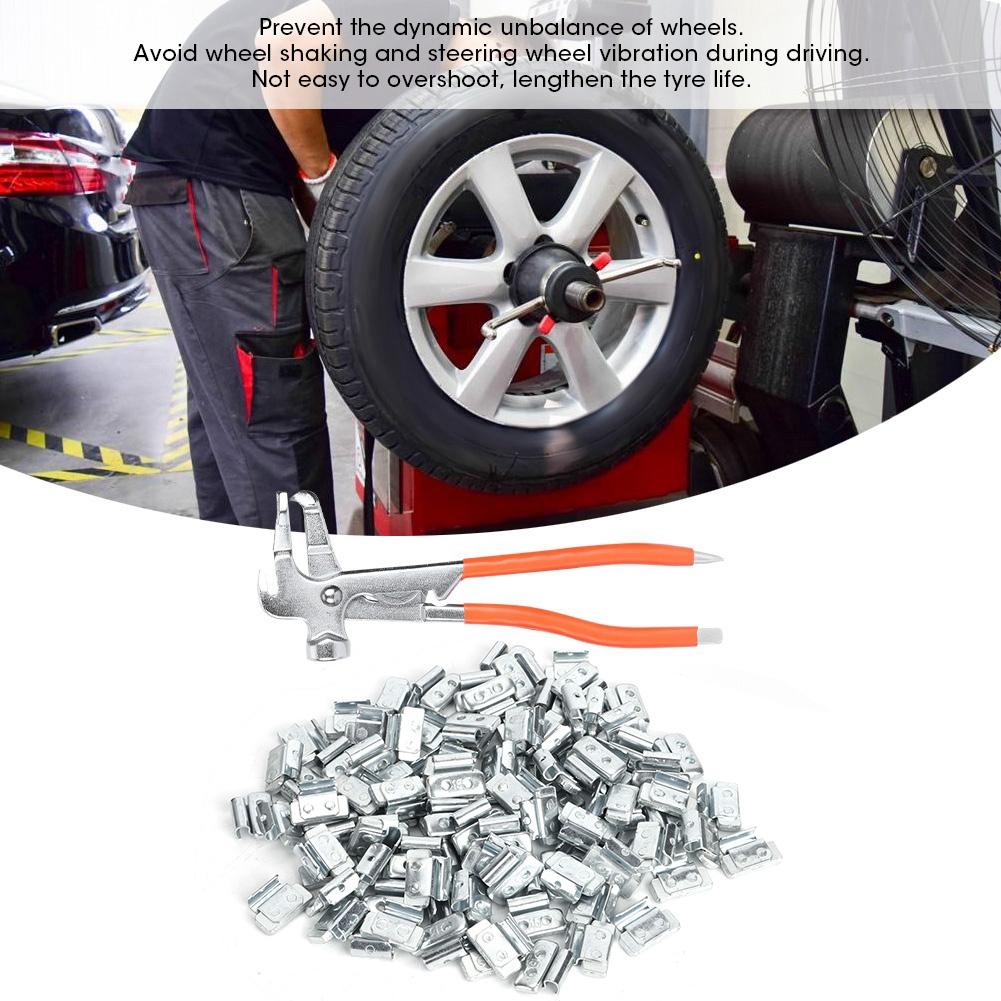100pcs 15g 0.53oz PStyle Aluminium Alloy Clip On Balancing Wheel Weight Balancetire Repair with