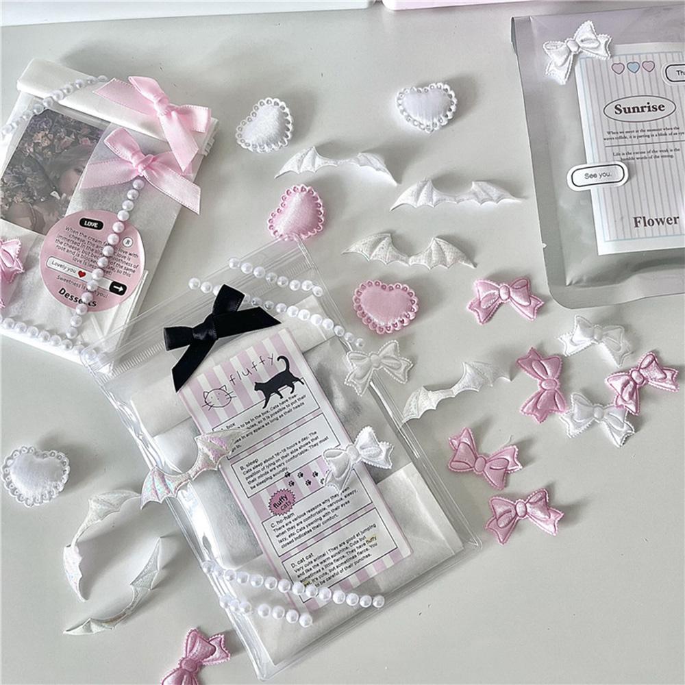 10Pcs Card Cover Decoration Accessories Bow Heart Accessory Packaging Material Diy Photocard Holder Accessories
