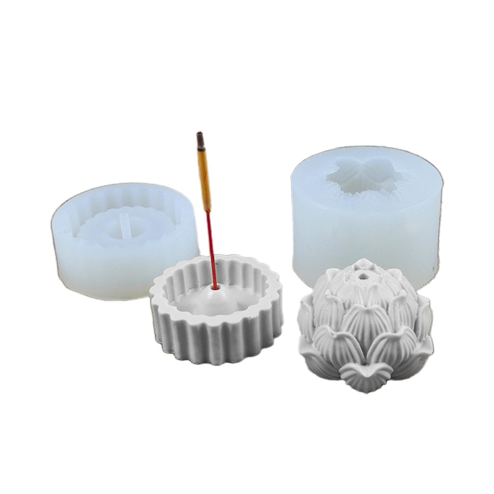 

2 Pieces Incense Stick Holder Concrete Mold Silicone Cement Handmade Decoration Silicone Molds Incense Burner Epoxy Mold 1