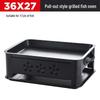 Rectangular Stainless Steel Roast Fish Pan & Charcoal Stove Set