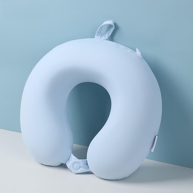 Cooling U-shaped pillow, memory foam airplane pillow, portable and storable travel neck pillow, office nap neck support pillow