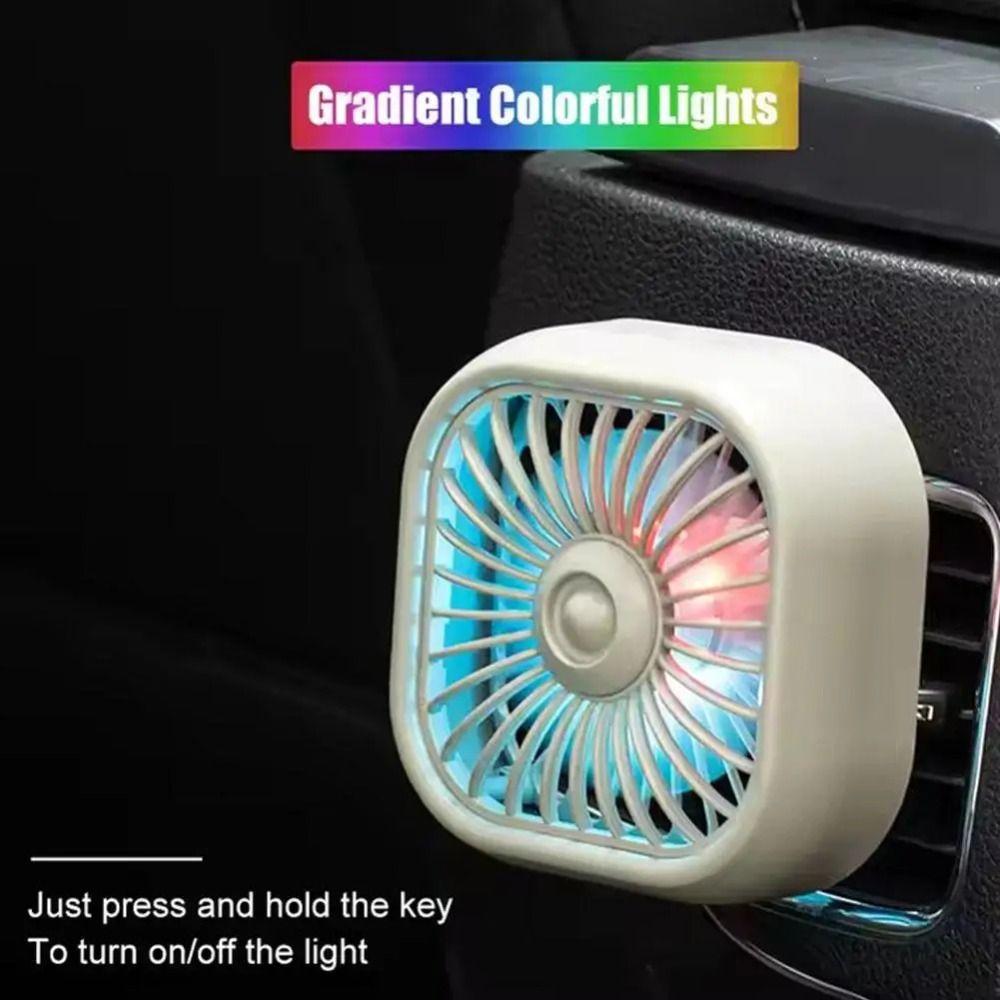 Adjustable Car Air Outlet Fan 3 Speed Mini Air Conditioner USB Small Cooling Fan Car Interior