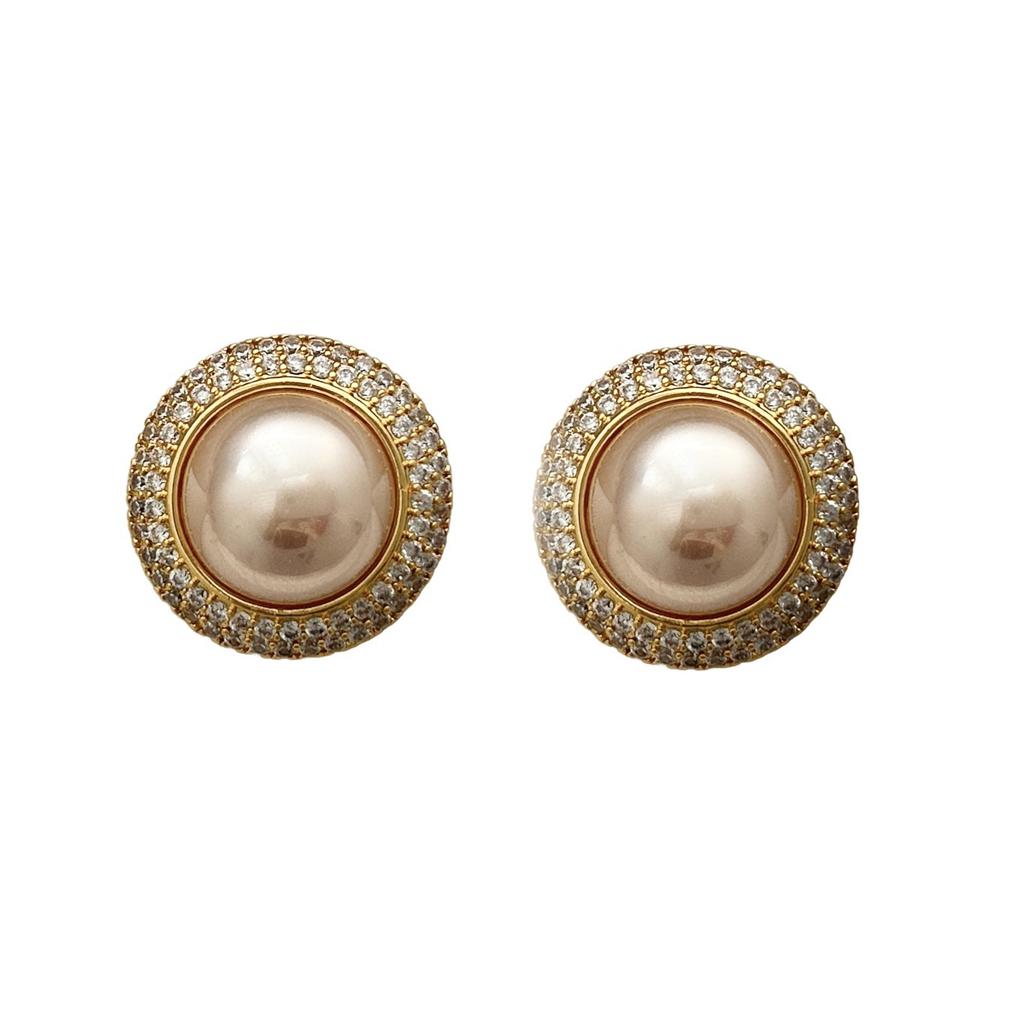 Classic pearl stud earrings, fashion temperament, niche, high-end exquisite personality, light luxury, ritual sense, versatile earrings, women