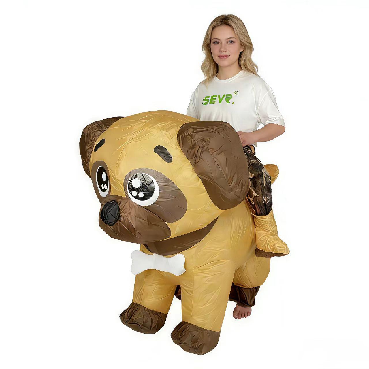 

Shiba Inu Riding Inflatable Halloween Costume - Perfect for Parties, Festivals, and Role-Playing! Large