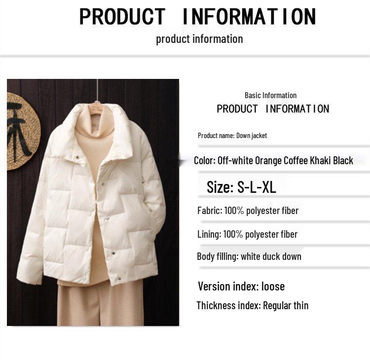 Women's Lightweight Ultra-Light Down Jacket - Short, Plus Size, Casual Trendy Outerwear for Autumn and Winter