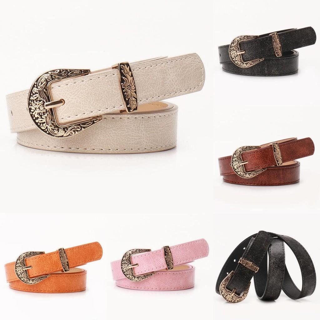 Stylish Vintage Womens Belt With Alloy Buckle And Customizable Fit For Daily Use