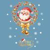 Cartoon Merry Christmas Window Stickers Santa Claus Xmas Tree Unicorn Glass Decal Christmas Decorations for Home 2025 New Year