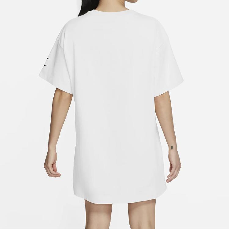 Nike Sportswear Swoosh Short Sleeved Dress Women's White CJ3830-100