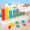Calculation Wooden Digital Rainbow Circle Cloud Pillar Set Toddler Toy Math