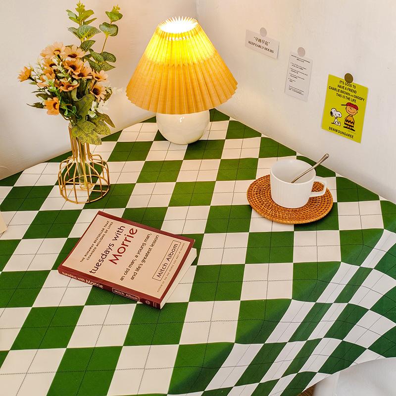 Small Fresh Student Flannel Tablecloth Desk Bedside Table Coffee Table Cover Cloth Photo Background Picnic Cloth