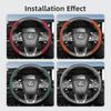 Steering Wheel Cover for Lexus, Wave-Shaped Sporty Design, Breathable Leather, Segmented, Non-Slip, Sweat-Absorbing Protective Cover, Rx Nx E