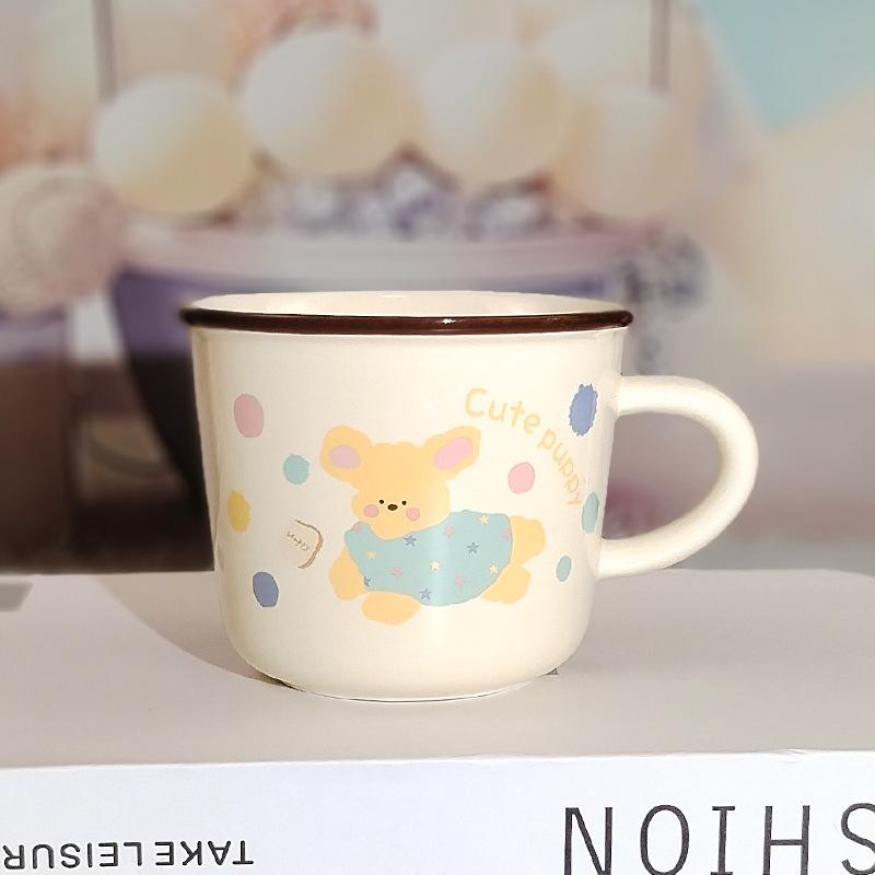 Roztomilý zvířecí ráj Kreslený keramický hrnek Zvířátko Roztomilý hrnek Dárek k narozeninám pro muže a ženy Hrnky na kávu na párty
