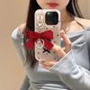 Elegant Pearls Heart Ribbon Bowknot Keychain For Women With Korean Style Design And Sturdy Alloy Materials