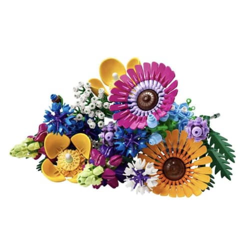 LEGO Botanic Buchet de flori sălbatice Jucărie Cadou Bloc aniversare Crăciun Bărbați Femei Buchet Flori artificiale Decorare Interior Elegant Mamă Tată