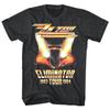 ZZ Top Eliminator Album Tour 1983-84 Men's T Shirt Car Rock Band Concert Merch