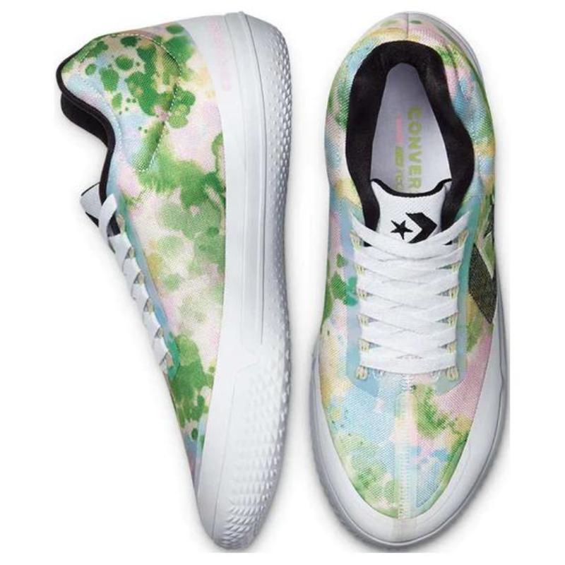 Converse All Star BB Evo Low-Top Practical Basketball Shoes Unisex White and Green