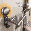 Suport de prosoape din aluminiu cu ventuză fără găurire