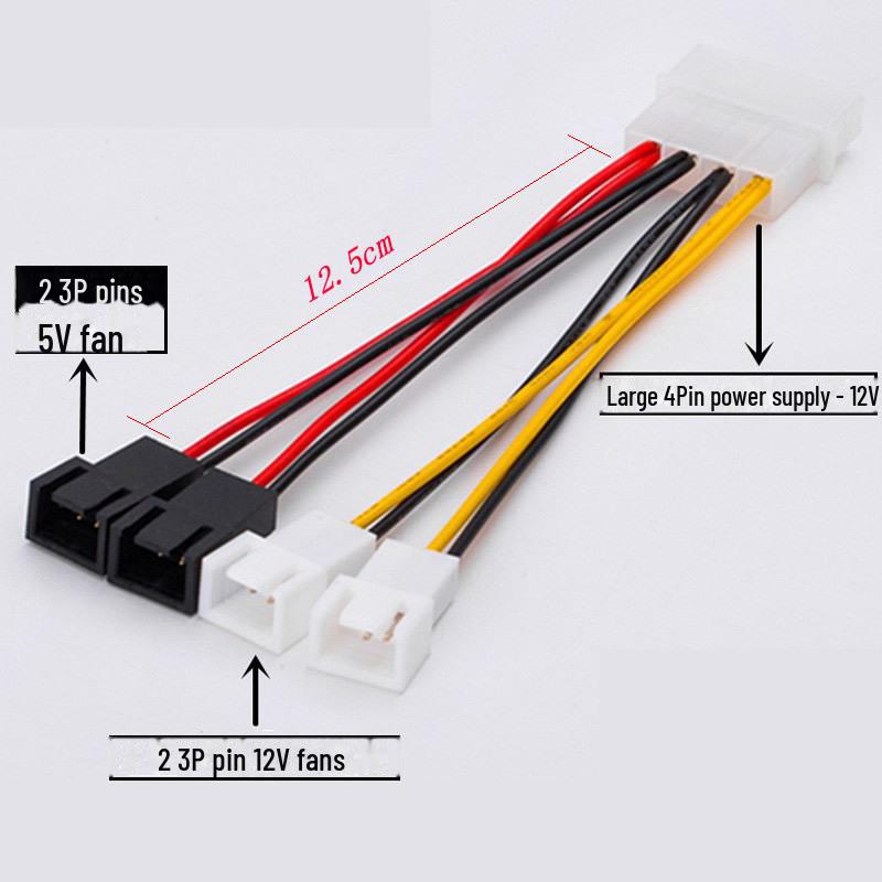 4-Pin CPU Chassis Fan Speed Control PWM Extension Cable