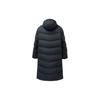 Anta Letter Print Hidden Zipper Long Hooded Down Jacket Men Outerwear Black 952248911-2
