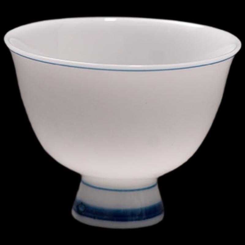 Yi Lu Tang Hand-Painted Ice-Jade White Porcelain Gongfu Tea Cups