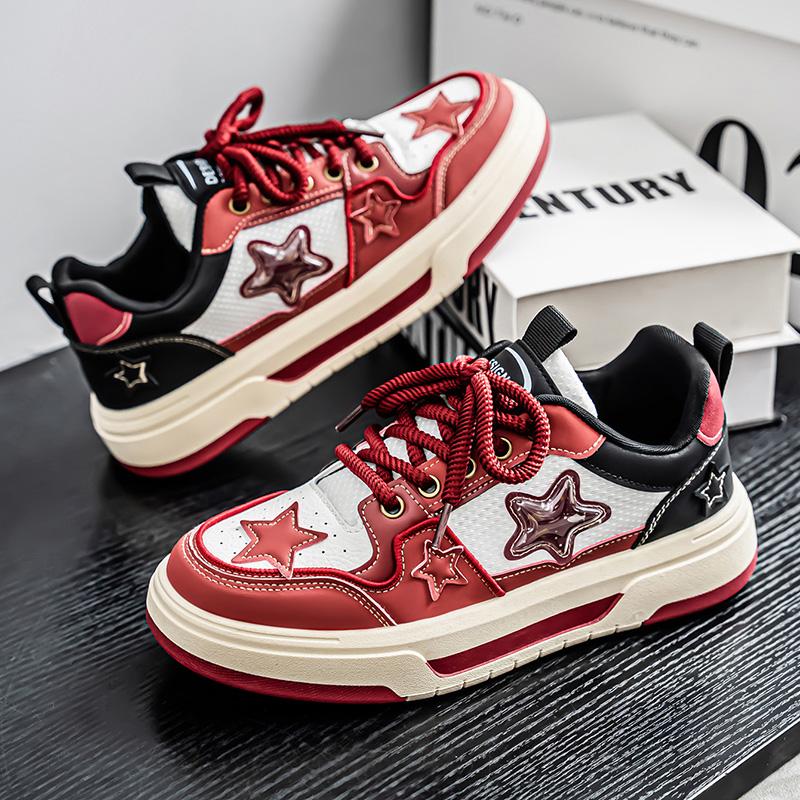 Men's Shoes Summer Trendy Breathable Anti Slip Small Star Sports Flat Shoes Student Youth Spring Versatile Casual Trendy Shoes