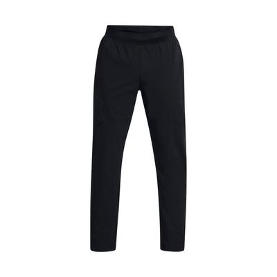 UA Unstoppable Loose Solid Color Lace-Up Mid-Rise Straight Leg Casual Pants Men Pants Black 1383033-001