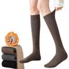 2 Pairs Thickened Calf Socks Women Pure Cotton Terry Long Socks Autumn Winter JK Non-Slip Long Tube Socks for Small Leather Shoes