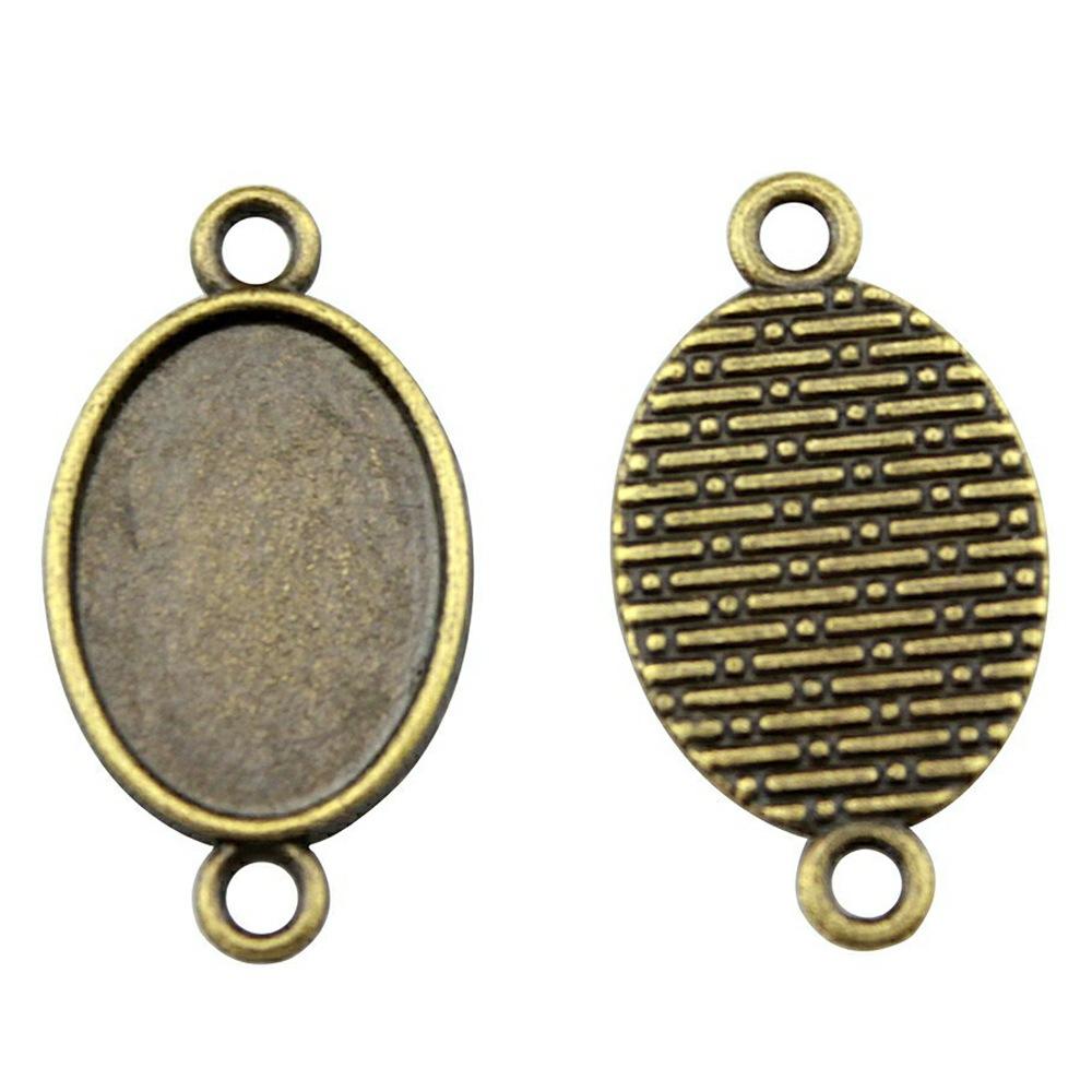10pcs Fit 13x18mm Oval Glass Cabochon DIY Oval Cameo Cabochon Pendant Base Setting For DIY Jewelry Making