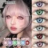 EYESHARE 1 Pair Pink Colored Contact Lenses Cosplay Halloween Lens Anime Role Playing Lens Cute Beauty Pupils
