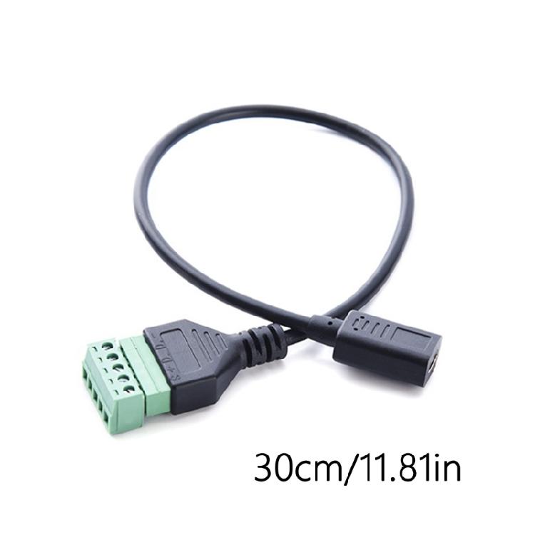 PVC Cable Type C USB Female To 5 Pin Screw Terminal Cable for Smooth  Integration with Various 5V Electronic Devices