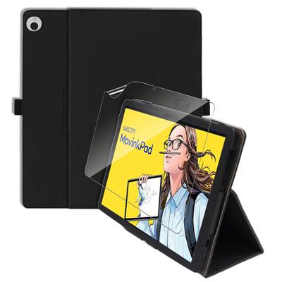Wacom MovinkPad 11 için Sediven Koruyucu Kılıf, Siyah, Film ve Standlı, Tam Koruma, Ayarlanabilir Açı, Çizilmeye Dayanıklı ve Birinci Sınıf PU Deri
