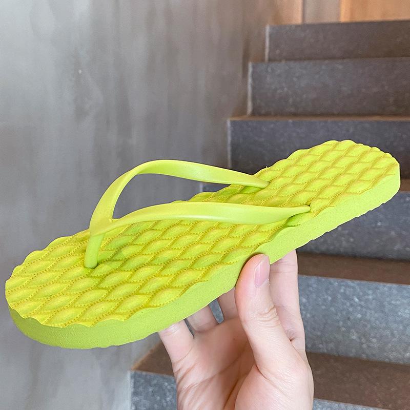 new colorful flip-flops bathing non-slip pinching feet summer travel couple portable cool slippers women's