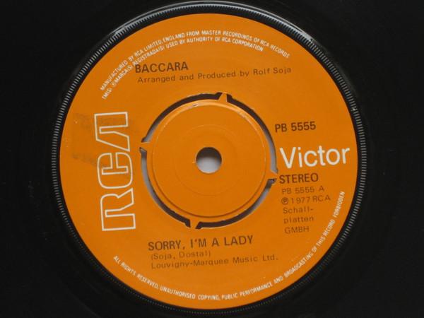 

7inch Record BACCARA Sorry Im A Lady PB5555 RCA Victor 1977 UK SoulFunk Used