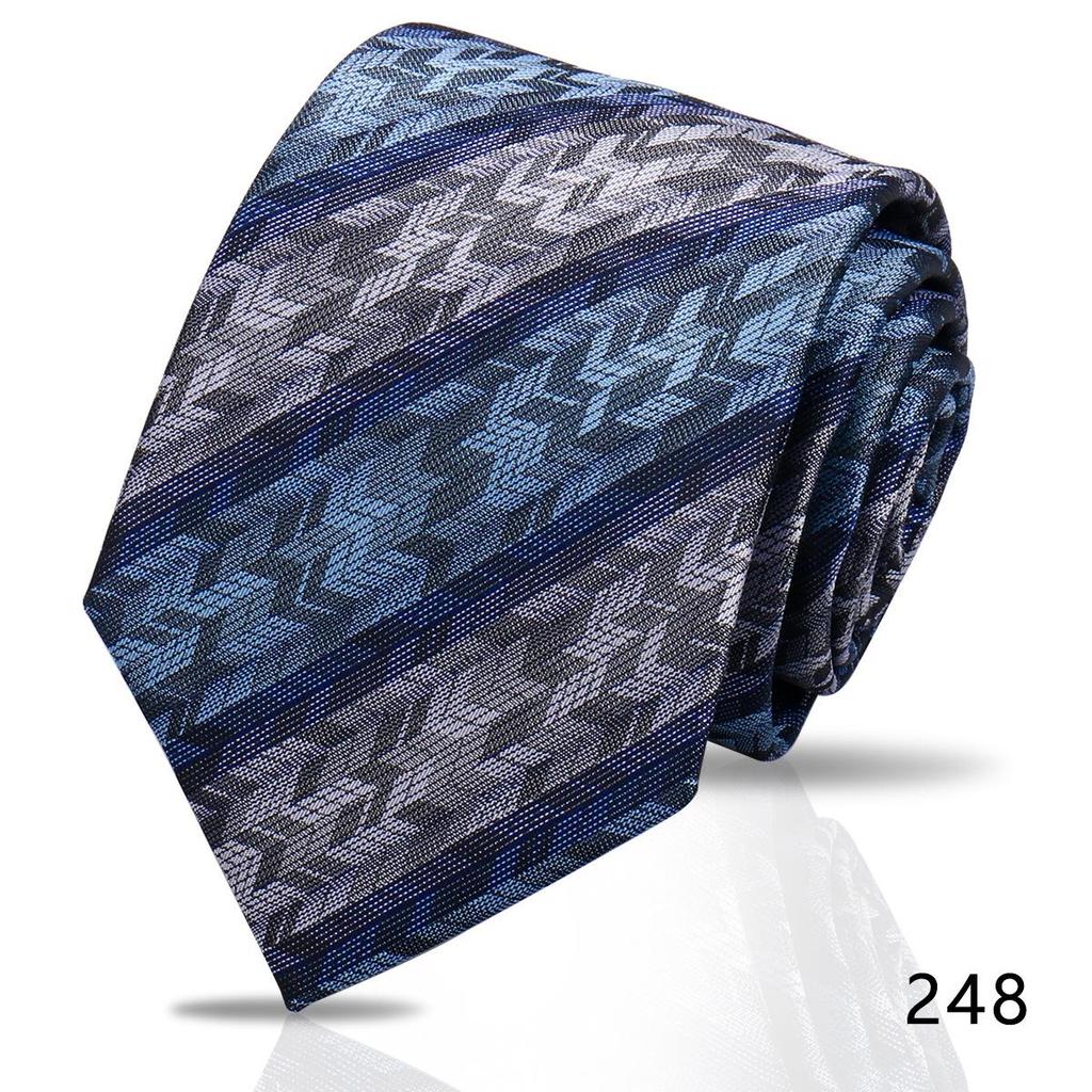 Men's High-Grade Black and Red Striped Silk Tie for Formal and Wedding Wear - 8CM